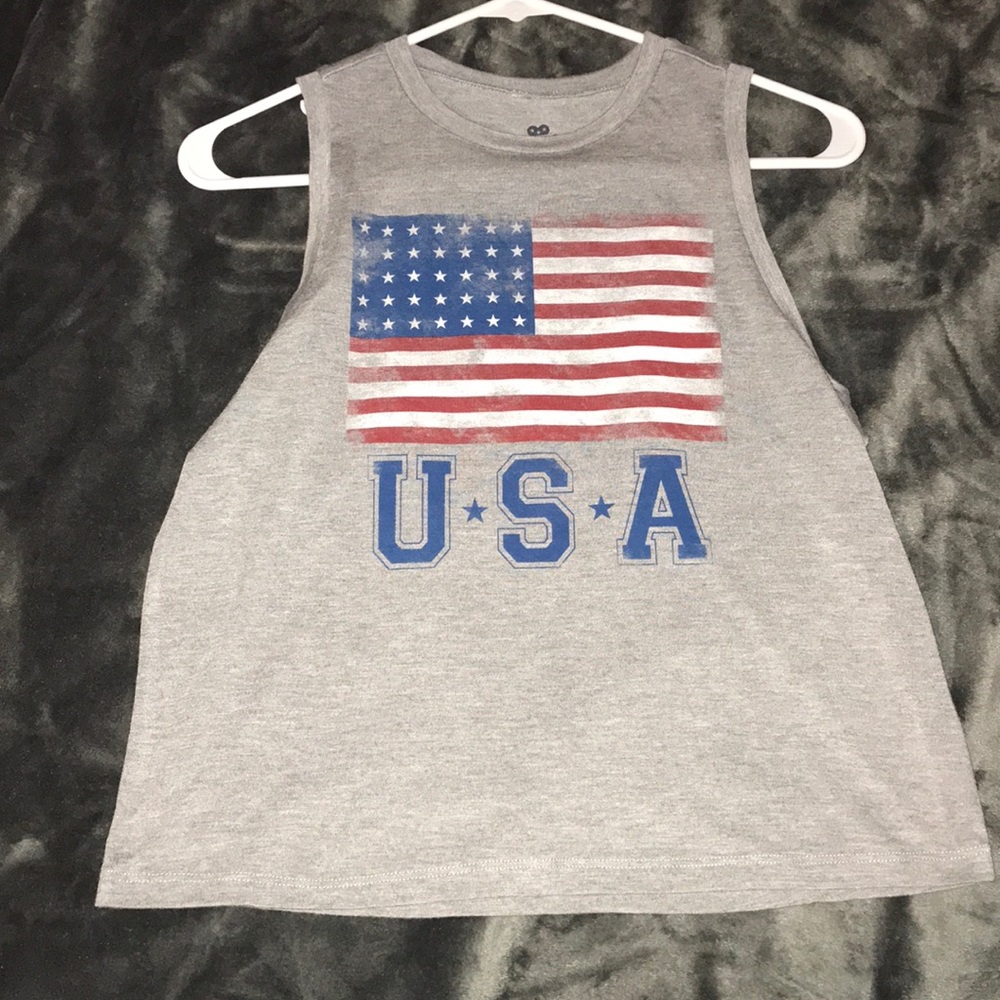 American flag tank top